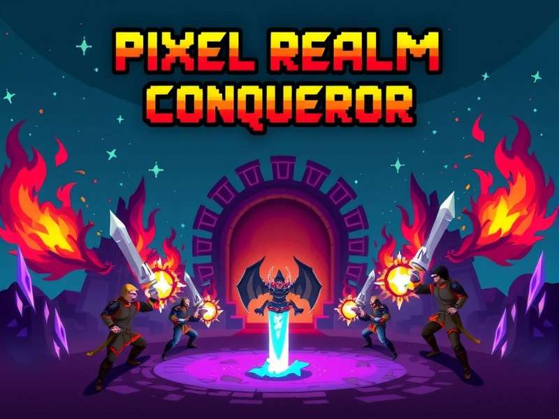 Pixel Realm Conqueror Game Banner