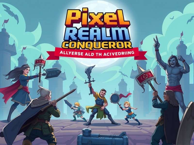 Pixel Realm Conqueror Battle Scene